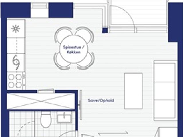 Munkebjergvænget, 40 m2, 1 værelser, 5.099 kr Odense M, Fyn