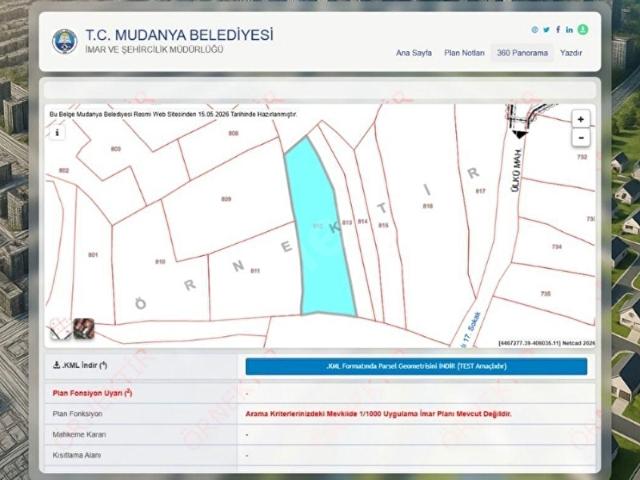 MUDANYA YÖRÜKALİ MAHALLESİNDE SATILIK ZEYTİNLİK