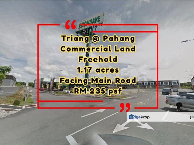 Mukim Triang Commercial Land For Sale Termeloh Freehold Next To Main Road