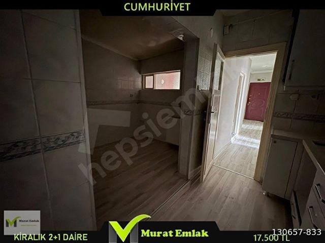 MURAT İNŞAAT EMLAKTAN CUMHURİYET MAHALLESSİNDE DÜKKAN ÜSTÜ OFİS VE BÜRO KULLANIMINA UYGUN 2+1