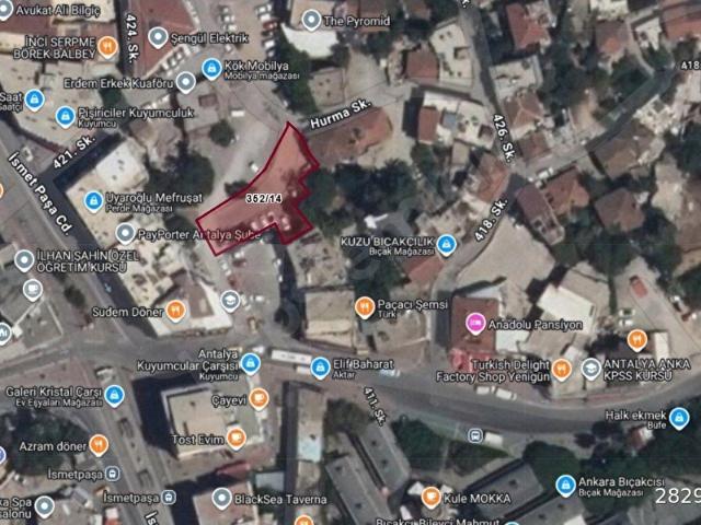 Muratpaşa Balbey'de Şehrin Merkezide 557 m2 Yatırımlık Arsa