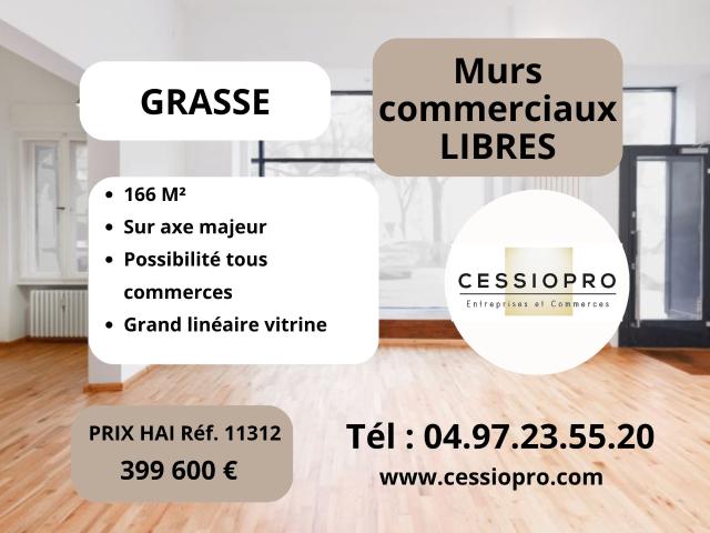 MURS COMMERCIAUX LIBRES 166 m2 GRASSE MATHIAS DUVAL