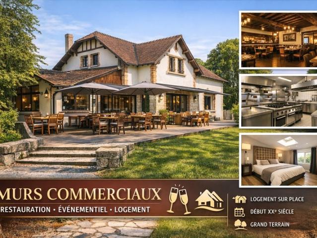 MURS COMMERCIAUX – RESTAURATION / ÉVÉNEMENTIEL AVEC LOGEMENT – GRAND TERRAIN