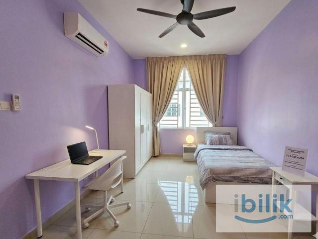 Muslim Female Rooms for Rent @ Hijauan Hill, Simpang Ampat Fully Furnished | Aircond | Near Batu Kawan Industrial