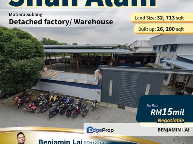Mutiara Subang, Shah Alam Detached factory/ For