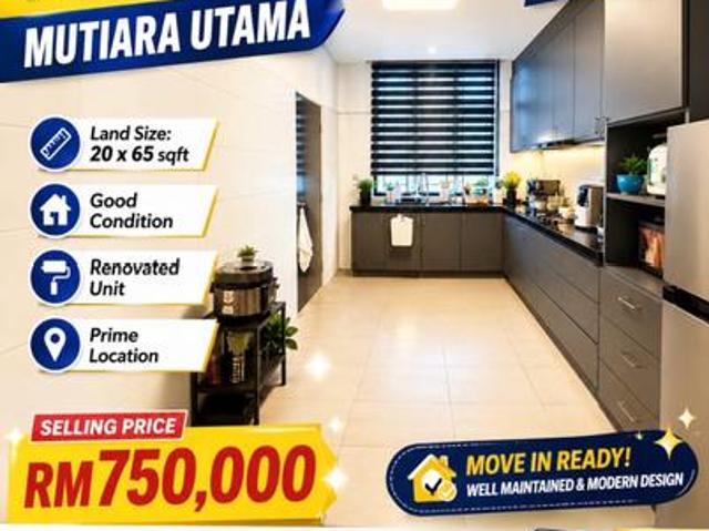 Mutiara Utama Skudai End Lot Double Storey Renovate Good Condition