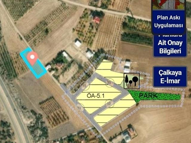 My Hous'tan Korkuteli Yazır'da Ana Yola yakın 500m2 imarlı Arsa