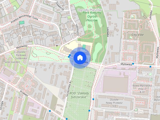 Myśliwska | 2 pokoje | 47 m² | osobna kuchnia | osiedle zamknięte