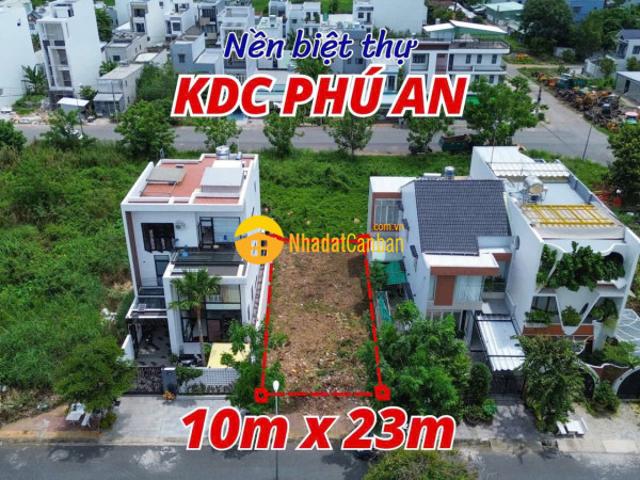 Nền biệt thự 230m2 vị trí sáng đẹp gi. Á tốt hiếm có mặt tiền đường b9 kdc phú an p. Hưng phú