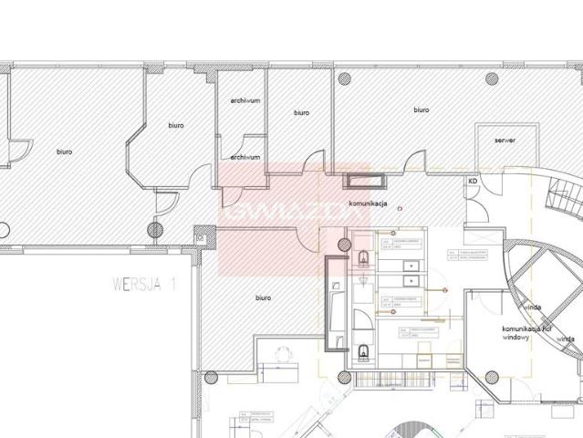 Na wynajem przestronne biuro 210 m² w Warszawie Mokotów