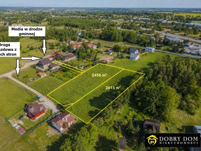 Na sprzedaż działki budowlane 2456 i 2615 m² w Zabłudowie