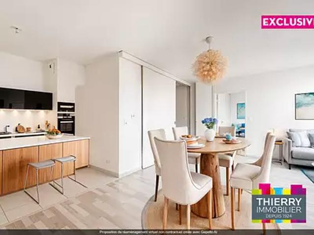Nantes 44300 Achat / Vente appartement 2 pièces t2 au dernier étage terrasse