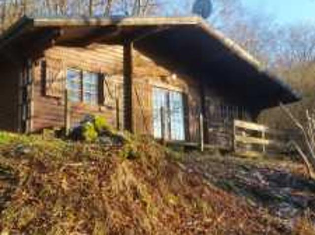 Nähe Osburg Hunsrück Holzblockhaus im Wald