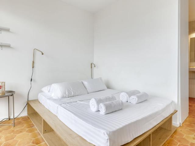 Natural light throughout the day and Balcony with views over the rooftops of Paris and elevator 1 separate bedroom, Paris Amsterdam Apartments for Rent