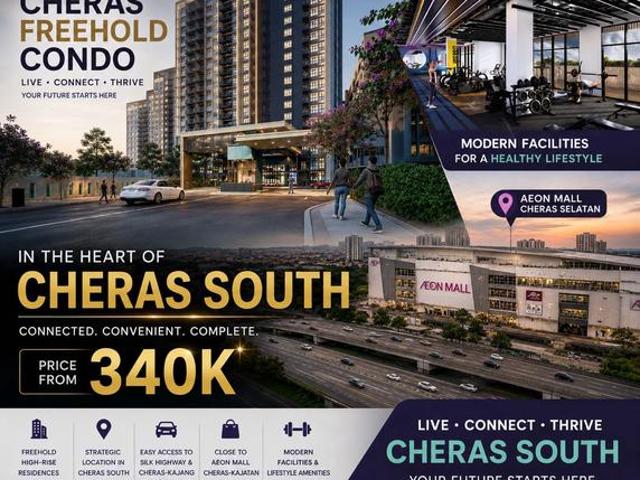 Near C180 Cheras AEON Freehold Residential 34 ROOM Condo MRT