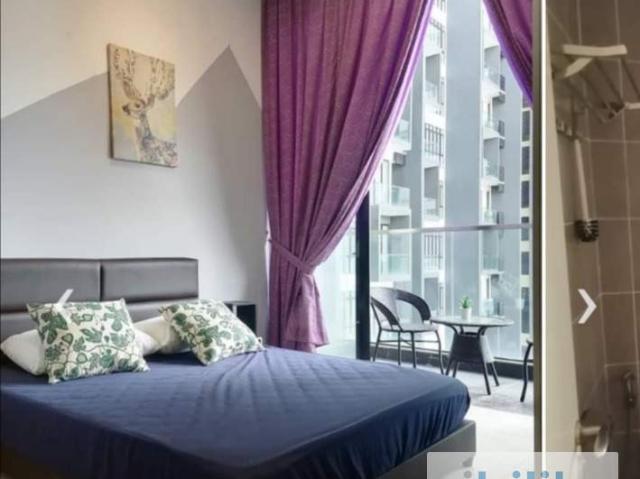 Near Second Link, Free ParkingKitchen, living, dinning room Master Balcony Room at Medin IskandaPuteri JohorBahru, Johor