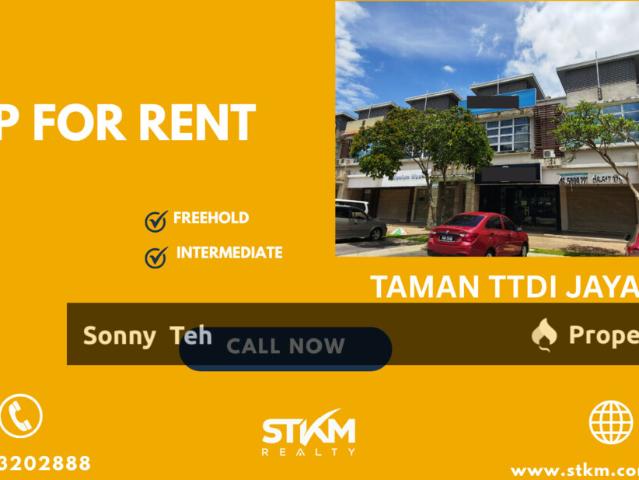 [Near to Kompleks SMS PDRM] Prime Commercial Spot: Taman TTDI Jaya, Seksyen U2, Shah Alam