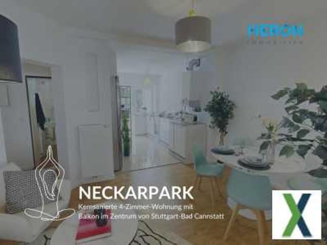 NECKARPARK Kernsanierte 4 Zimmer Wohnung mit Balkon im Zentrum von Stuttgart Bad Cannstatt