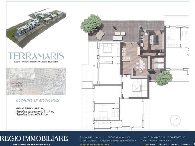 Nella zona sud di Monopoli, a poca distanza dal mare e dai p. 91m² Monopoli
