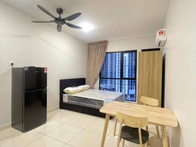 Nest 2 residence, old klang road, low density, fully furnished corner studio room with beautiful city view + carpark