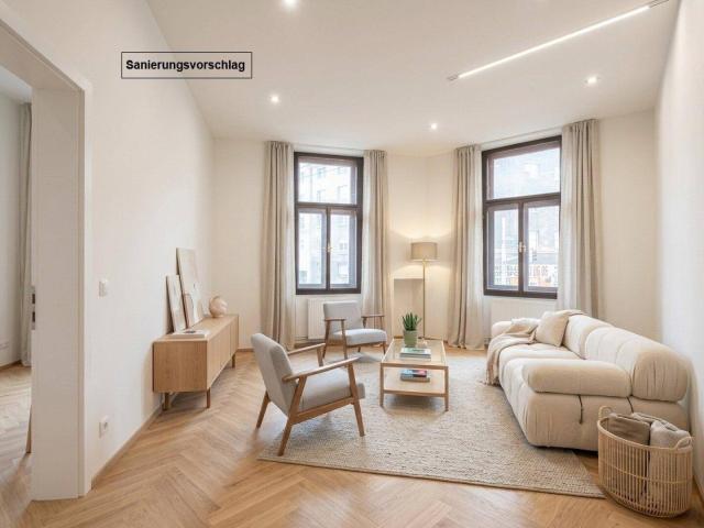 NEU+ Sanierungsbedürftige 2 Zimmer Altbauwohnung, tolles Potenzial!