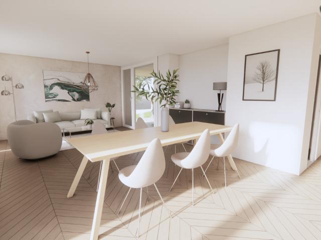Neubauwohnung 3,5 ZI. im EG mit Garten in St Aubin FR