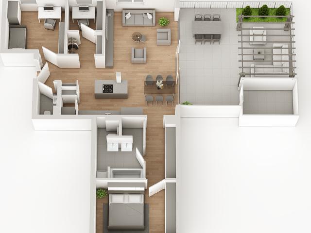 Neubau 3,5 Zi. Penthouse Wohnung mit Dachterrasse Stadtquartier Am Weinberg