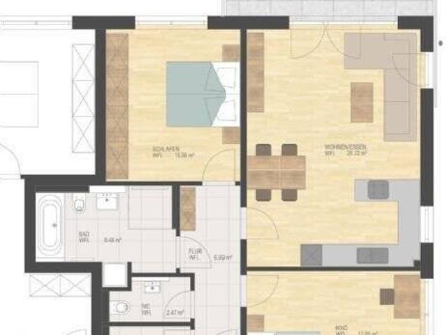 Neubau 3 Zimmer ETW im 1. Obergeschoss