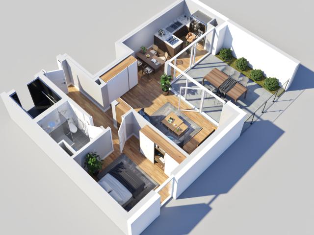 Neubau 2,5 Zi. Penthouse Wohnung mit Dachterrasse Stadtquartier Am Weinberg