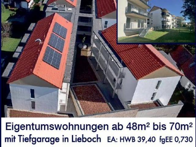 Neubau! 2 Zimmer Anlegerwohnung 48,49 m² mit moderner Küche und Balkon in Lieboch