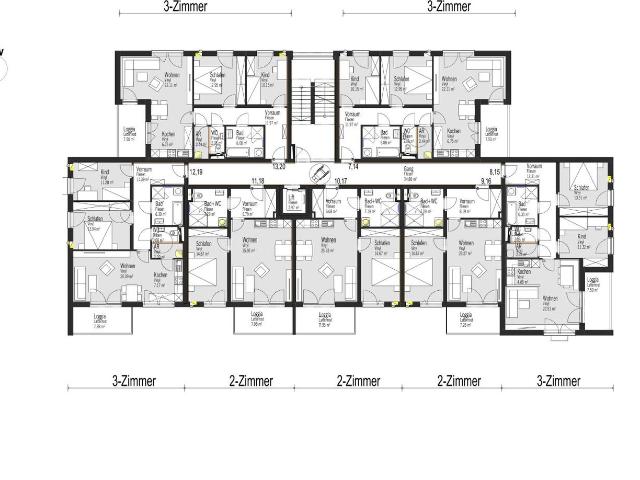 Neubau! 2 Zimmer Mietkauf Wohnung Top 17 im 2. OG Eigenmittel Erforderlich