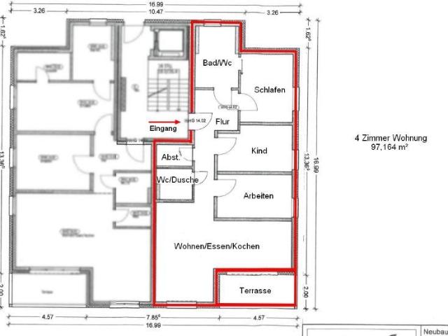Neubau 4 Zimmer Wohnung am Mühlbach