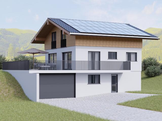 Neubau 5 Zimmer Einfamilienhaus angrenzend an die Landwirtschaftszone