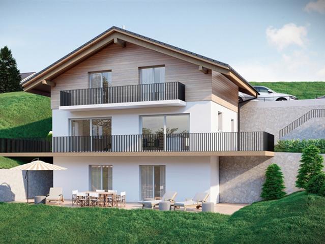 Neubau 5 bis 6 Zimmer Einfamilienhaus an aussichtsreicher Hanglage