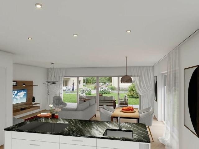 Neubau 6.5 Zi. Doppeleinfamilienhaus mit Garten in Saland