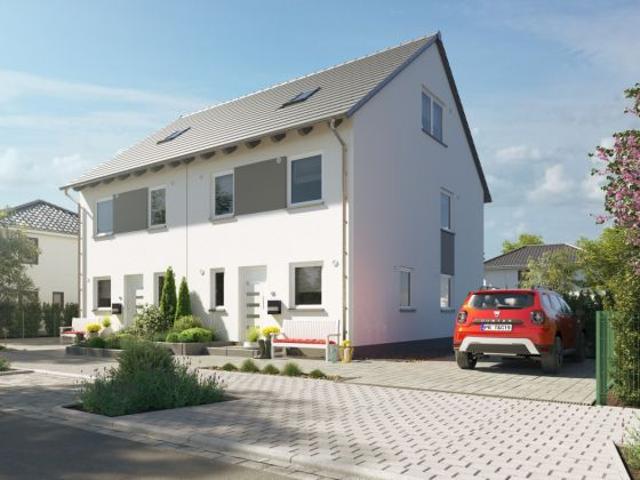 Neubau Doppelhaushälfte Energieeffizient und nachhaltig