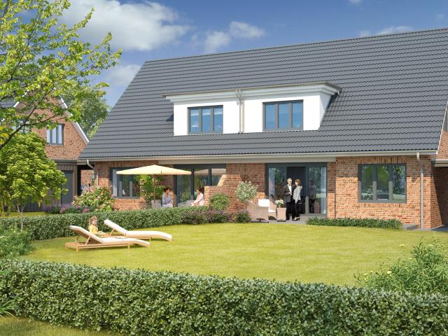 Neubau einer zeitlosen Haushälfte! 4 Zimmer Raumwunder mit Garten und Carport