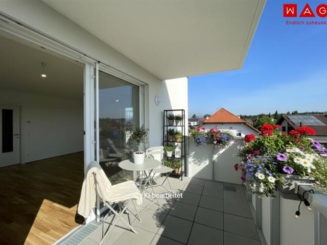 Neubau Erstbezug mit sonnigem Balkon & Kaufoption – Zentrale Lage in Leonding/Doppl | Sofort besichtigen statt vom Plan kaufen!