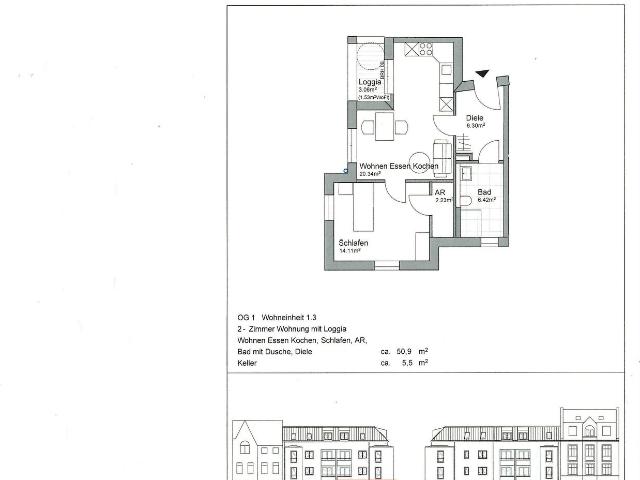 Neubau Etagenwohnungen mit Fahrstuhl im Zentrum