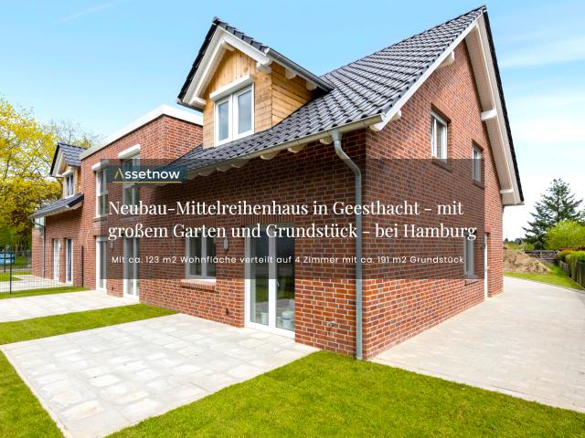 Neubau Mittelreihenhaus in Geesthacht mit eigenem Garten und Terrasse bei Hamburg