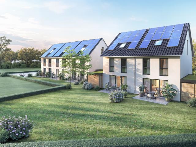 Neubau Reihenhäuser in ruhiger Lage mit 2 KFZ Stellplätzen und eigenem Grundstück!