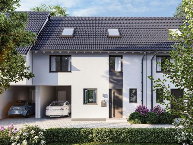 Neubau Reihenmittelhaus in beliebter Lage von Düsseldorf Unterrath: familiengerechtes Wohnen mit Garten und Stellplatz