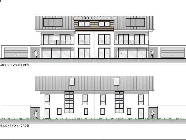 Neubau von 2 schlüsselfertigen Doppelhaushälften mit Doppelgarage in 87724 Ottobeuren