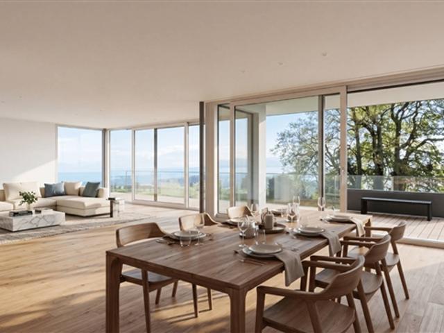 Neue Luxusvilla mit Panoramablick auf den Genfersee