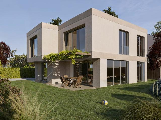 Neue zeitgenössische Villa mit privatem Garten