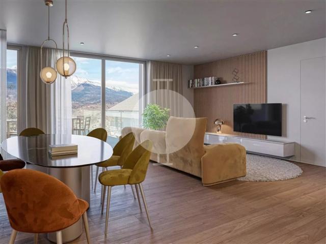Neue 2.5 Zimmerwohnung mit Panoramablick in Turin Salins