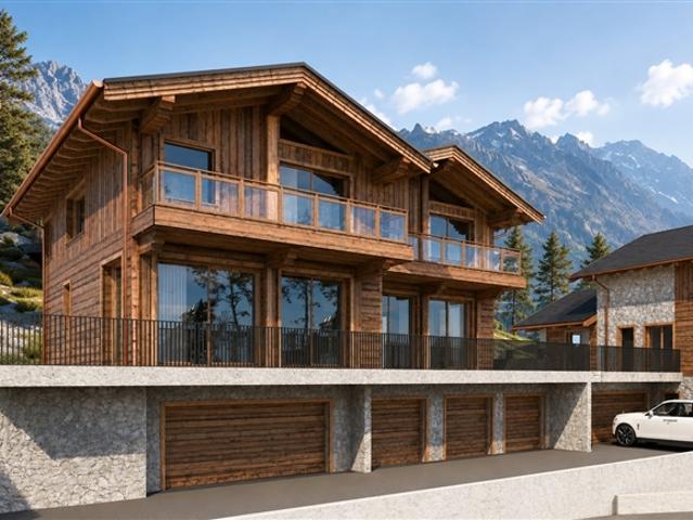 Neues 5,5 Zimmer Holzrahmen Chalet mit Panoramablick auf den See und die Alpen