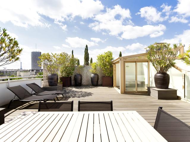 Neuilly sur Seine SABLONS Penthouse 4 pièces 160,32m² Carrez / 167,39m² au sol 2 chambres Toit terrasse