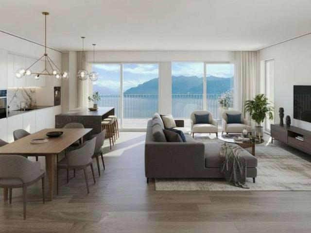 Neun und hell: Erdgeschoss mit grosser Terrasse und freiem Blick