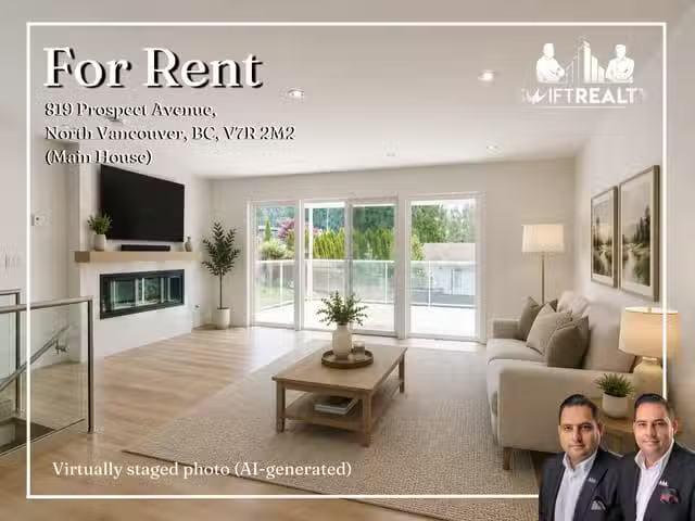 New 4 BR House for rent in Burnaby, North Vancouver, Main Leve.